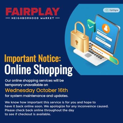 Fairplay Online Shopping Notice 12